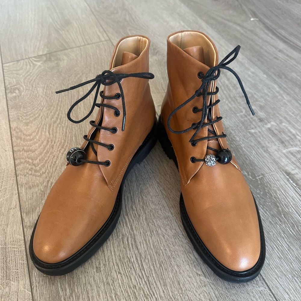 EUC Dear Frances Park Boots, Tan, Size 37.5, MSRP $650